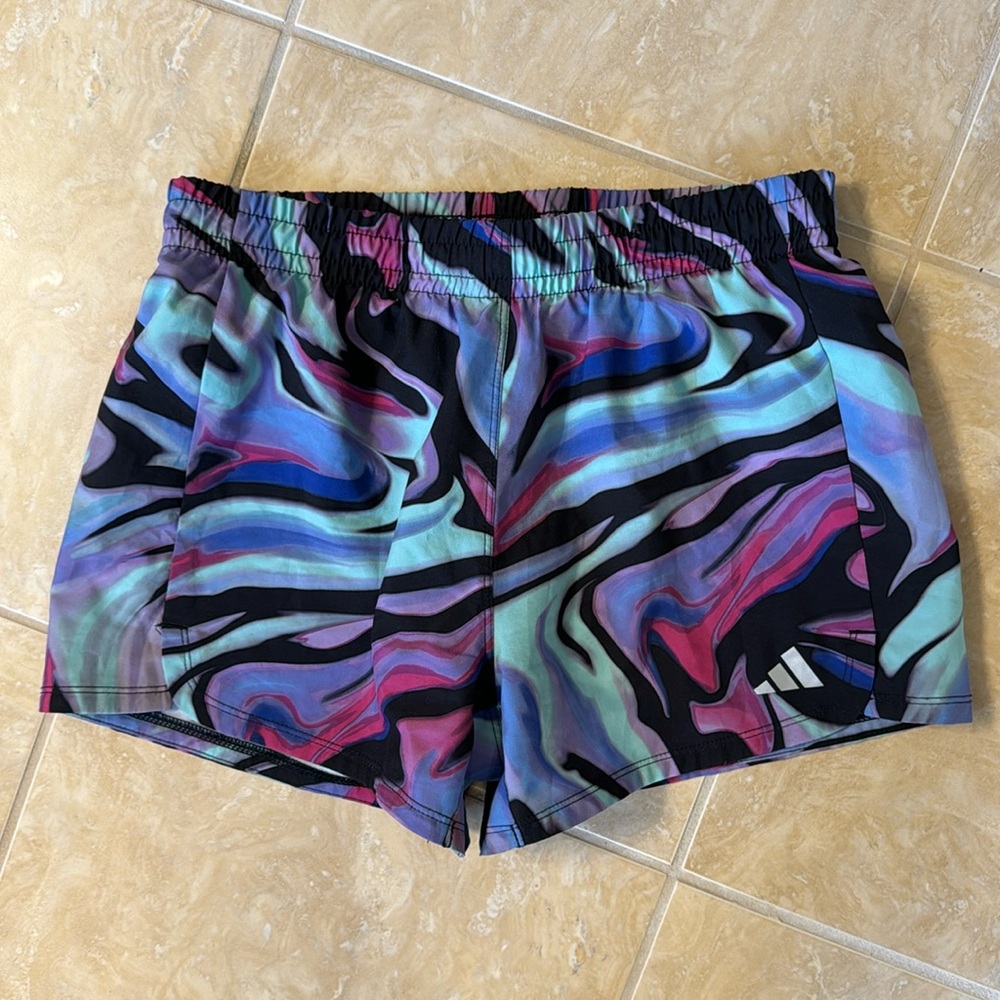 Adidas Girls‎ Aeroready Athletic Shorts - XL - multi color pattern